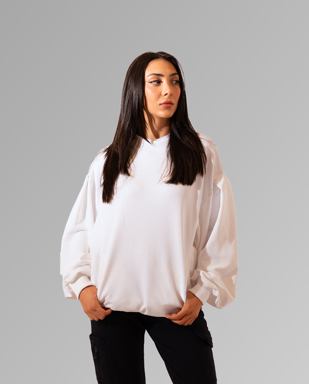 Oversized Nudi Beyaz